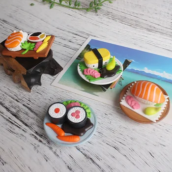 Ukusan Sushi Ručni rad Magneti Za Hladnjak Serije Hrane s oslikanim Od Smole Magnetski Nakit Za Kuće