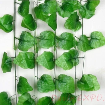 Umjetni Zeleni Listovi Bršljana Dužini od 230 cm Umjetne Biljke Vinova Loza Lažni Listovi Lišća DIY Home vrt Vjenčanje Ukras