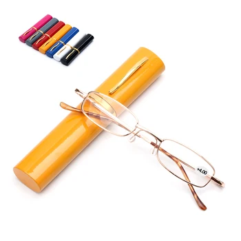 Unisex Naočale za čitanje s Футляром za olovke Prijenosni Naočale za dalekovidnost Metalno Kućište Medusobno Zglob Naočale Za njegu vidom +1,00~+4,00