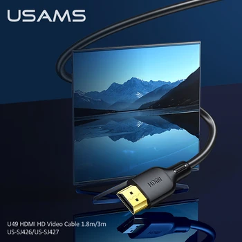 USAMS 1,8 m 3 m 4 Na Ultra HD HDMI-Kompatibilnu 2,0 Audio-Video Kabel Za HD TV Box Prikaz Prijenosno Računalo PS5 4 3 VR Oprema