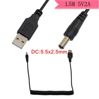USB 2.0 za dc 5,5 mm / 2,5 mm 5,5 * 2,5 mm 5.5x2.5 cjevasti 5 - voltni priključak dc Kabel za punjenje