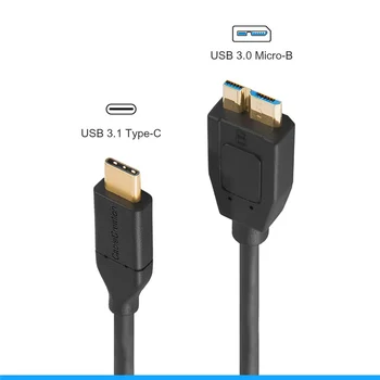USB C na Micro-B 3.0 (Gen2/ 10G), kabel USB 3.1 tipa C je kompatibilan sa MacBook (Pro), Vanjski tvrdi vozač, Galaxy S8/S9/S10, e