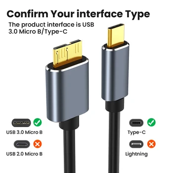 USB kabel C NA Micro B USB 3.0 Tip C 5 Gbit / S Priključak Za Prijenos Podataka Adapter Za Hard Disk Smartphone PC Tip C Punjač Kabel Za Kamere Diska