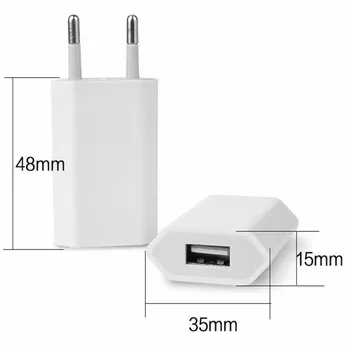 USB kabel, Strujni Punjač za putovanja Adapter za Napajanje USB-C Kabel EU Nožica 5 U 1A Priključak za brzi Punjač za iPhone XS MAX XR X 8 7 6 Plus
