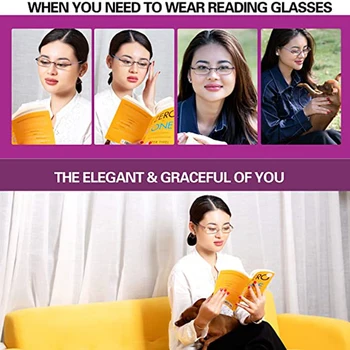 Vintage Naočale za čitanje rimless za žene i muškarce Pluća čitatelji na piću šarke Klasične Elegantne Umjetničke naočale UV400