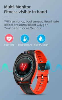 Vodootporan GPS WIFI Praćenje lokacije Sat Narukvica Stariji Muškarci Monitor Otkucaja srca i krvni tlak Videofon SOS 4G Pametni sat