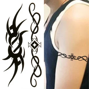 Vodootporne privremena oznaka s tetovažom cool tetovaža s тотемными loze za djevojčice, žene, muškarce, naljepnice s tetovažama, flash tetovaže, lažne tetovaže