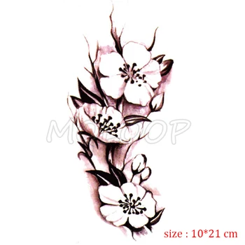 Vodootporne Privremena Tetovaža Naljepnica cvijet šljive biljka ruka ruka noga stražnji Tattoo Naljepnice Flash lažne Tetovaže za djevojke Žene muškarci