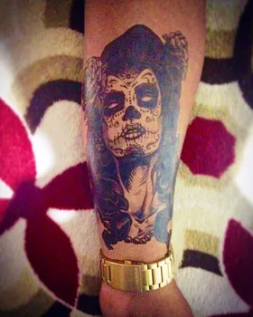 Vodootporne privremena tetovaža oznaka veličine vještica Meksiko-meksički lubanju tattoo naljepnice flash-tattoo lažnih tetovaža za djevojčice žene