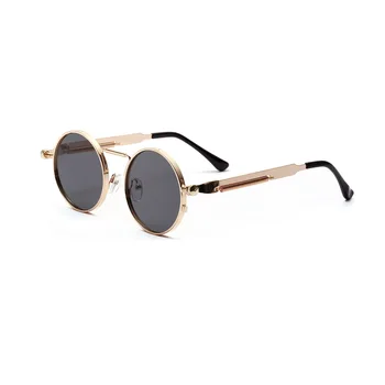 Vruće prodaju metalne okrugle retro-steampunk sunčane naočale ženske 2021 hip-hop ulične sunčane naočale muške i ženske naočale uv400