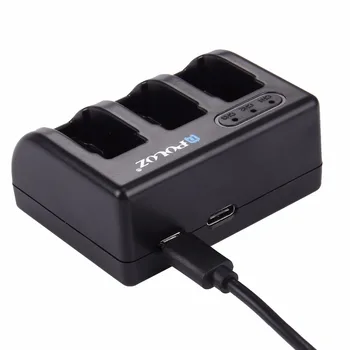Za GoPro Hero 5 6 7 HERO5 Crna skladište s USB kabelom Go pro 7 6 5 Трехзарядное punjač s tri Luka AHDBT-501 Punjač