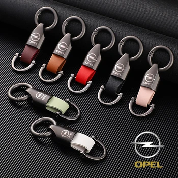 Za OPEL Opel Astra J Vectra C Corsa automobili metalik kožni privezak za ključeve sa logom vozila za ključeve od automobila Kreativni privjesak za ključeve ručni rad dar