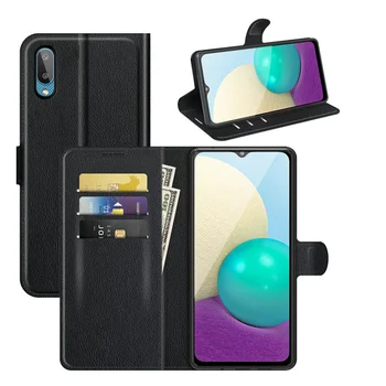Za Samsung Galaxy A02 SM-A022F A022G M02 M022F Torbica-novčanik-telefon je s gornjim kožnim poklopcem Capa Etui Fundas