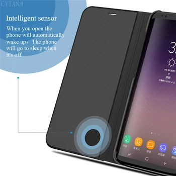 Za Samsung Galaxy A52 A72 A32 A22 5G A03S S20 S21 FE Napomena 10 S10 S20 Lite A50S A30S A50 A70 Smart-flip luksuzni ogledalo torbica za telefon