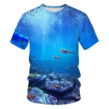 Zaronite u more i Podvodni majice Ronjenje Ribe Muškarci Žene Casual Moda Majica kratkih rukava Ulica Odjeća Tees Odjeća