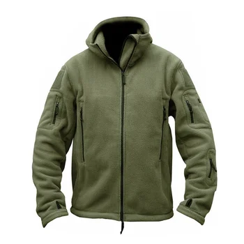 Zimska vojna jakna za airsoft oružje Muška runo taktički vojska zelena jakna Toplinska jakna s kapuljačom Kaput Jesen odjeća Muška odjeća