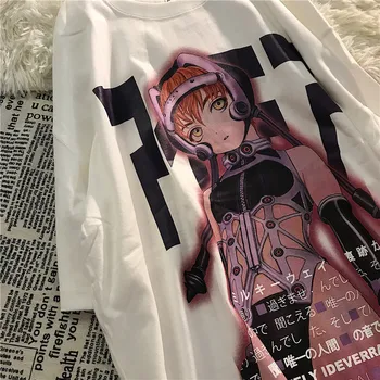 Ženska t-shirt Crtani Anime Kawai Djevojka Print Free t-Shirt Harajuku Hip-hop Svakodnevne Ulične Mode Негабаритная Majica za Ljeto