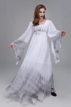 Ženski kostim za Halloween Mrtva Nevjesta Cosplay Odijelo Bijelo čipkan haljina Duhovnu Ljubav Bijelu haljinu za žene