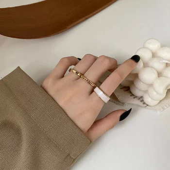 Ажурное Ring Set za Žene Punk Okrugli Geometrijski Oblik Prst Prsten Moda Vjenčani Prsten nakit