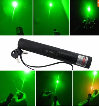Высокомощные Vojne zelene laserske pokazivače Mw 100000 m 100 W 532 nm LED svjetiljka Upozoravajuća utakmicu,Gori cigareta Laser Lov