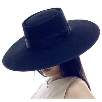 ЛИХУА vune kapu s vizir Za žene, kao što su 12 cm s velikim poljima, šešir za stranke u europskom stilu, najnovija moda šešir-polucilindar s ravnim krovom