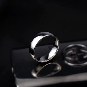 МАНГОСКИ 6 mm Srebrni Prsten od nehrđajućeg čelika 316L Prsten od титановой čelika Za žene i muškarce