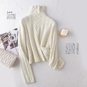 Шучан vuneni džemper Za žene Zima Jesen водолазка u engleskom stilu Slobodna ženska odjeća 2021 Korejski modni pulover